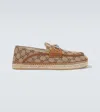 Gucci Canvas Espadrilles In Beige Ebony/sund/sun