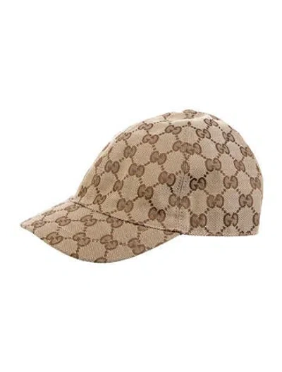 Pre-owned Gucci Babies' Canvas Gg Supreme Cap In Brown