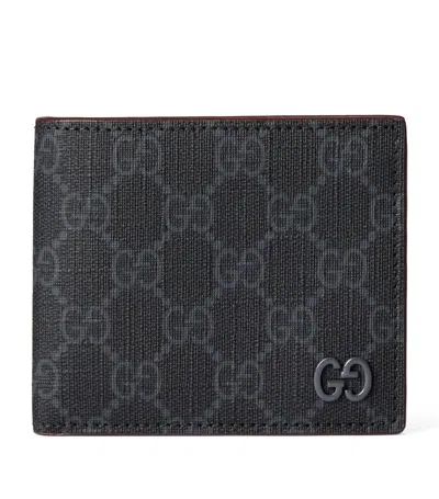 Gucci Canvas Gg Supreme Wallet In Black