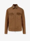 Gucci Blazer Camel Patterned Collar Buttoned Flap Pockets In Brown