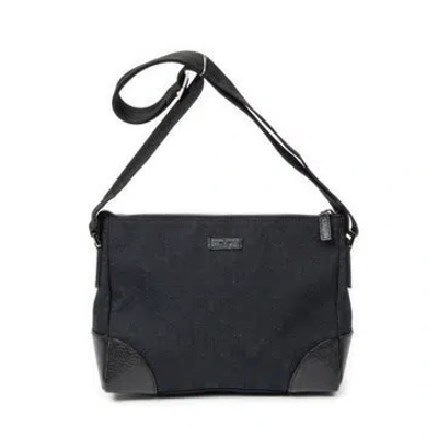 Pre-owned Gucci Canvas Joy Messenger In Black