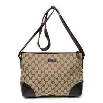 Pre-owned Gucci Canvas Joy Messenger In Neutral