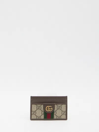 Gucci Canvas Leather Stripe Wallet In Multi
