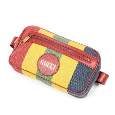 Pre-owned Gucci Canvas Ltd. Ed. Alessandro Michele 2020 Multicolor Baiadera Belt Bag In Red