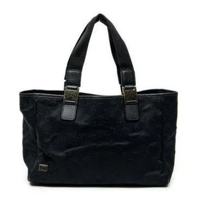 Pre-owned Gucci Canvas Medium Pop Tote In Black