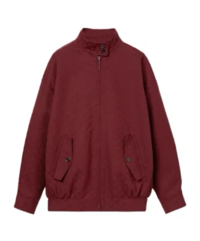 Gucci Canvas Pilot Jacket In Red