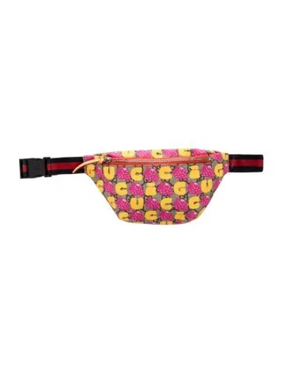 Pre-owned Gucci Kids' Canvas Printed Belt Bag In Multicolor