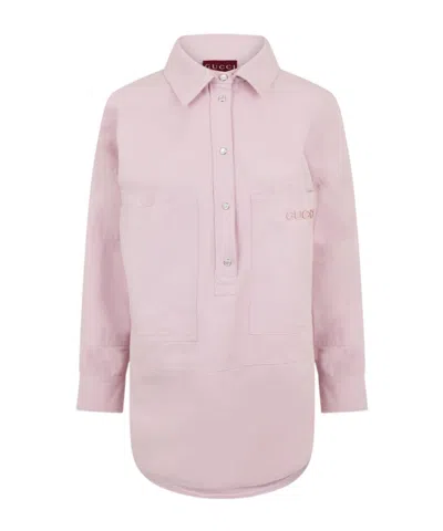 Gucci Canvas Shirt In Pink