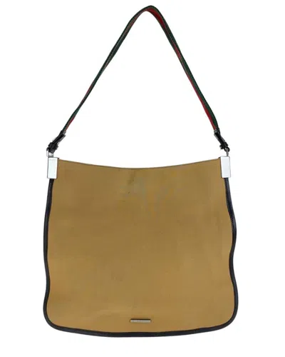 Gucci Canvas Sherry Line Handbag (authentic Pre-loved) In Brown