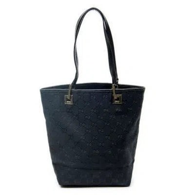 Pre-owned Gucci Canvas Small Bucket Tote Null In Black