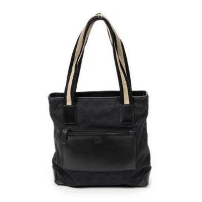 Pre-owned Gucci Canvas Small Zip Tote Null In Black