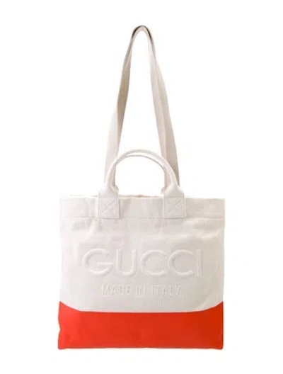 Pre-owned Gucci Canvas Tote 2024 W/ Tags In Orange