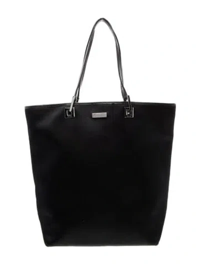 Pre-owned Gucci Canvas Tote In Black