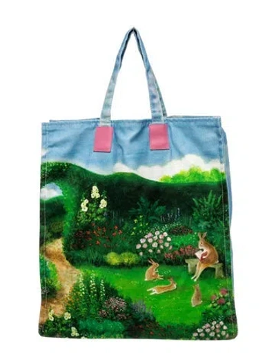 Pre-owned Gucci Canvas Tote In Multi