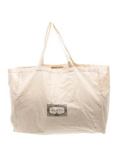 Pre-owned Gucci Canvas Tote In Neutral