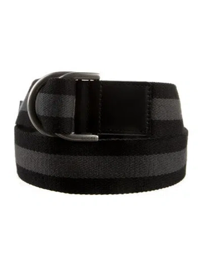 Pre-owned Gucci Canvas Waist Belt In Black