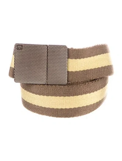 Pre-owned Gucci Canvas Waist Belt In Brown