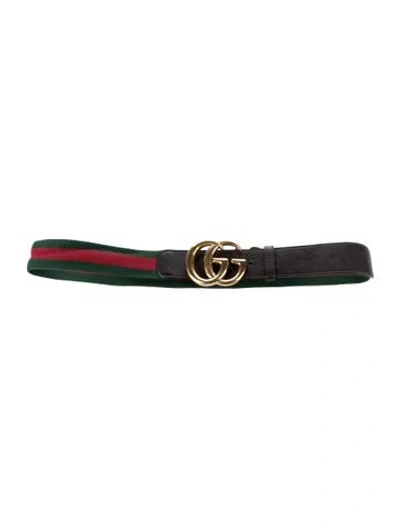 Pre-owned Gucci Canvas Waist Belt In Green