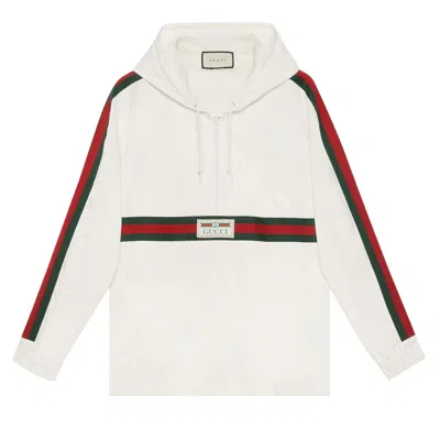 Pre-owned Gucci Canvas Windbreaker With Label 'white' | Men's Size 48