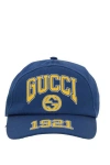 Gucci Blue Baseball Cap With Logo Men In Blue