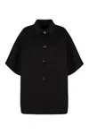 Gucci Reversible Wool And Silk Coat In Black