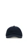 Gucci Cappello Da Baseball In Cotone Stretch Blu Navy Uomo In Black