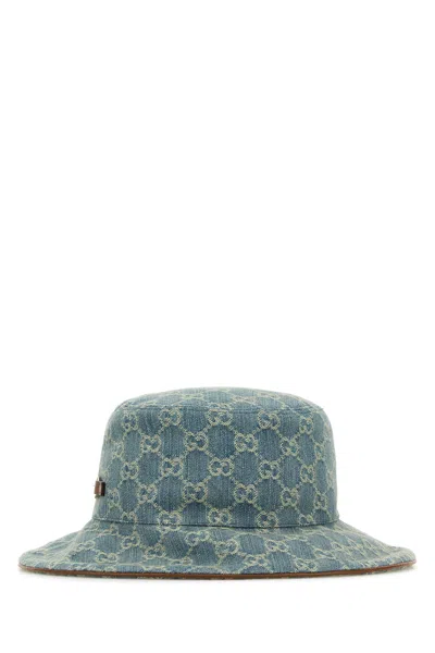 Gucci Cappello In Denim Gg Donna