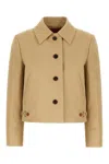 Gucci Cotton Trench With Adjustable Side Tabs In Beige