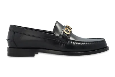 Pre-owned Gucci Cara Logo Snaffle Loafer Black