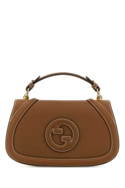 GUCCI GUCCI CARAMEL LEATHER GUCCI BLONDIE SHOULDER BAG