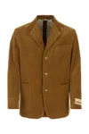 Gucci Velvet Blazer With Front Pockets And Notch Lapels