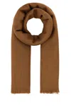 Gucci Women Caramel Wool Blend Scarf In Brown