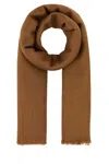 Gucci Women Caramel Wool Blend Scarf In Brown
