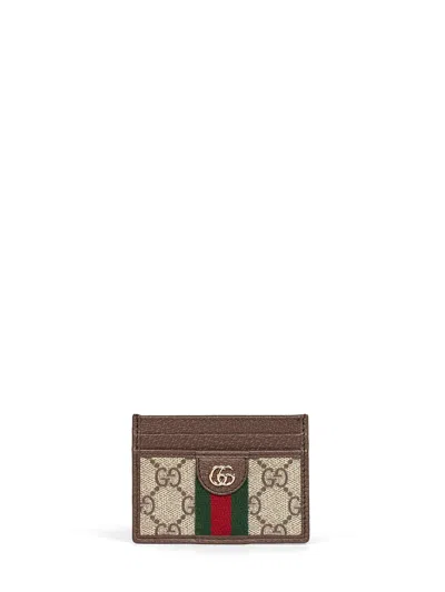 Gucci Card Case In Beige