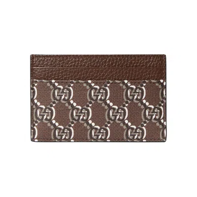 Pre-owned Gucci Card Case 'brown' | Men's Size Onesize