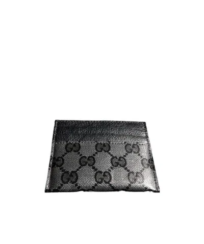 Gucci Card Case In Metallic Silver / Black