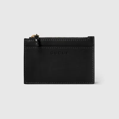 Gucci Card Case With Bamboo In Black