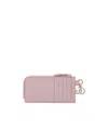 Gucci Card Case With Double G Charm In Pink