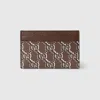 Gucci Card Case With Gg Shadow In Brown