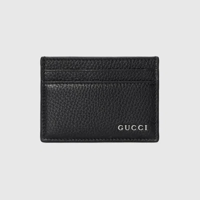 Gucci Card Case With Logo In Black