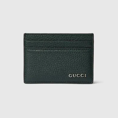 Gucci Card Case With  Logo In Green