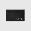 Gucci Card Case With Horsebit In Black