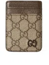 Gucci Two-color Magnetic Buckle Card Holder In Multicolor