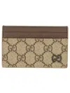 Gucci Card Holder "gg" In Brown