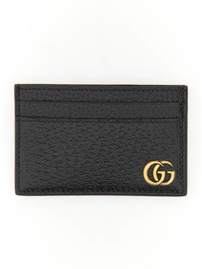 Gucci Card Holder "gg Marmont" In Black