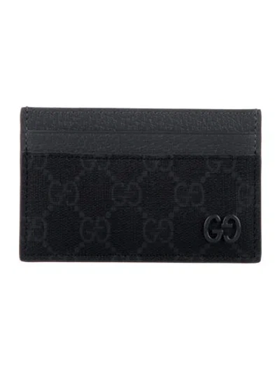 Pre-owned Gucci Card Holder Gg Supreme Card Holder W/ Tags In Gray