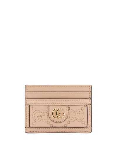 Gucci Card Holder In Pink/sand