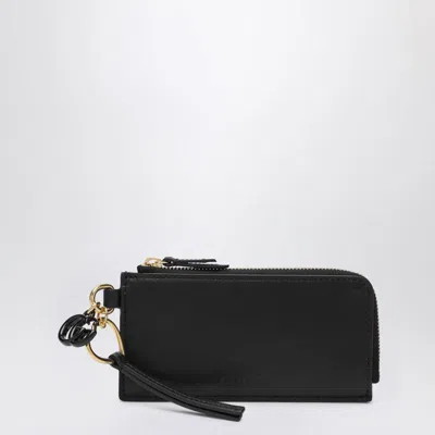 Gucci Card Holder With Gg Charm In Black