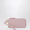 Gucci Pink Card Holder With Gg Charm Women In Pink