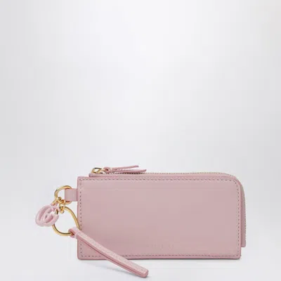 Gucci Card Holder With Gg Charm In Pink